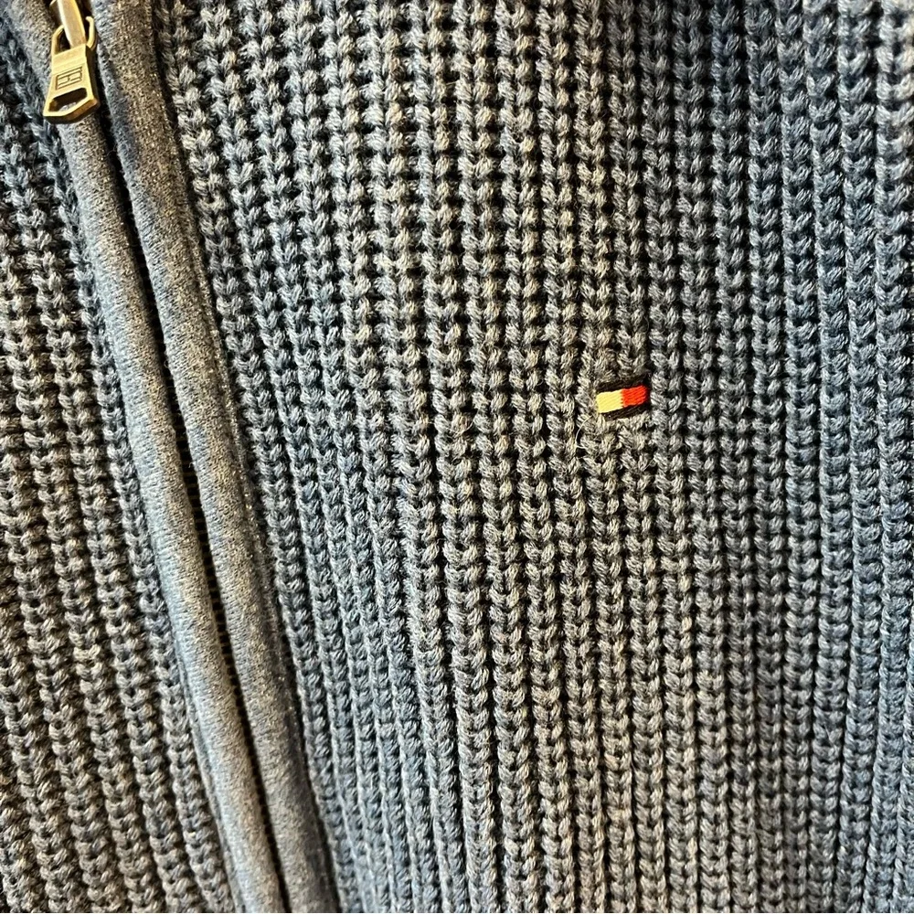Men’s Tommy Hilfiger Knitted Front Blue Jacket Medium